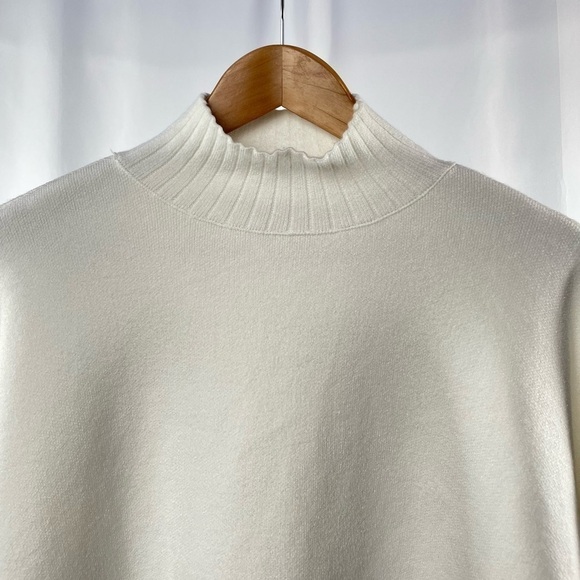 Zara Soft High Neck Sweater in Ivory Size Small - Picture 9 of 11